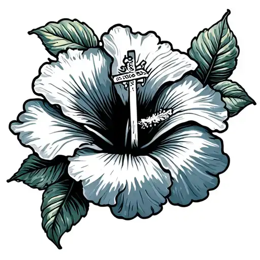 Hibiscus Cross Wrapped