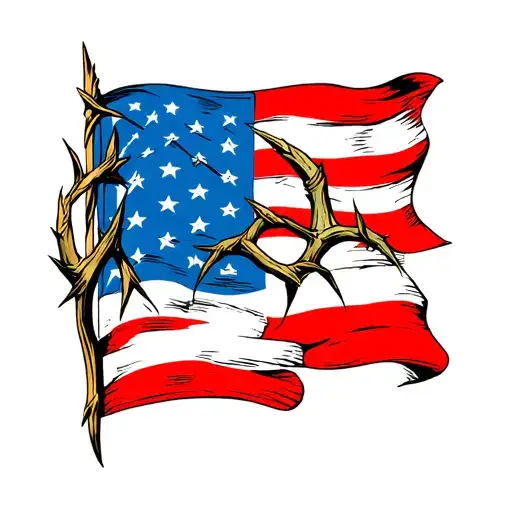 Usa Flag Italian Flag Chtistian Thorns