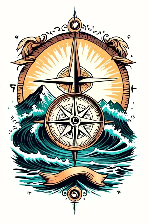 Compass Mountain Ocean