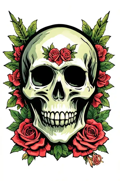 Green Reaper Candy Skull