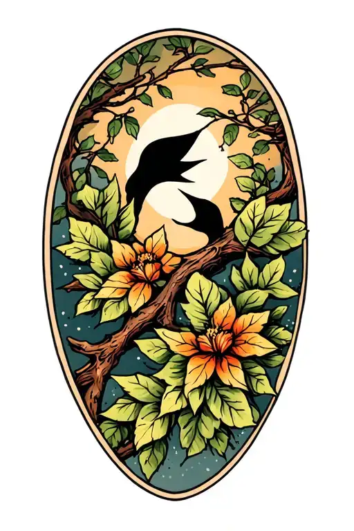 Little Flash Tattooswith Tree Branch