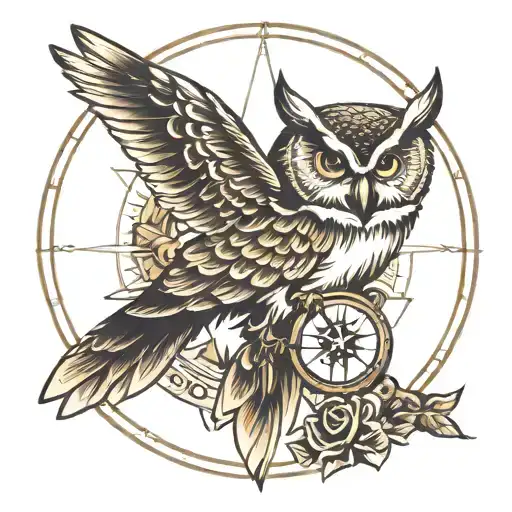 Owl And Compass