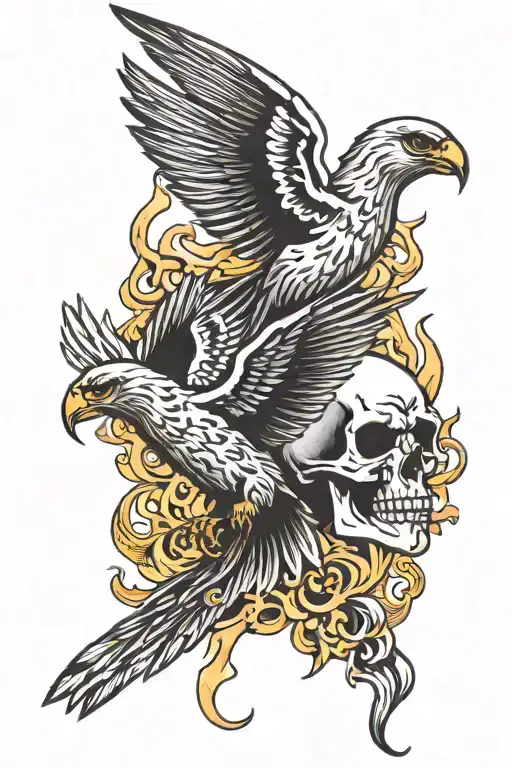 Skulls Fire Bird