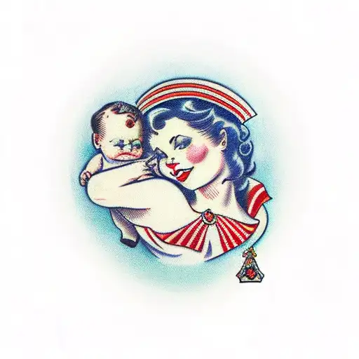 Mother Holding Fully Grown Baby