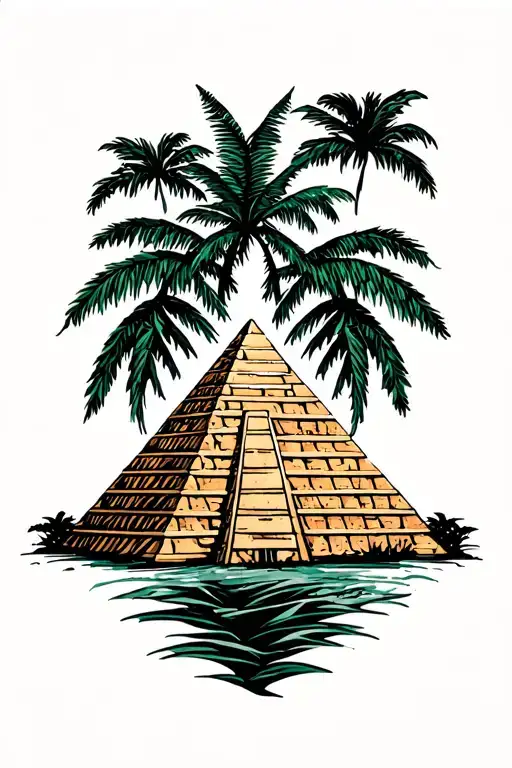 Pyramid Surrounded By The Jungle