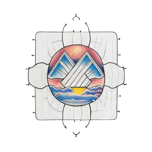 A Beach Sunset With A Silhouette Of A Person Solving A Rubik's Cube