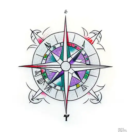 Compass With 4 Quadrants Representing The 4 Seasons