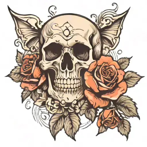 Scull And Roses