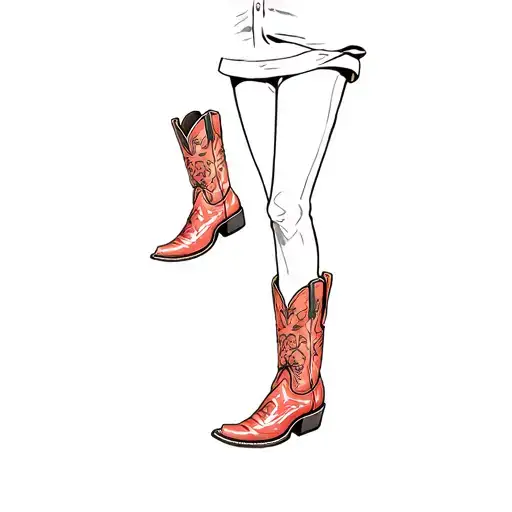 A Person Wearing Cowboy Boots