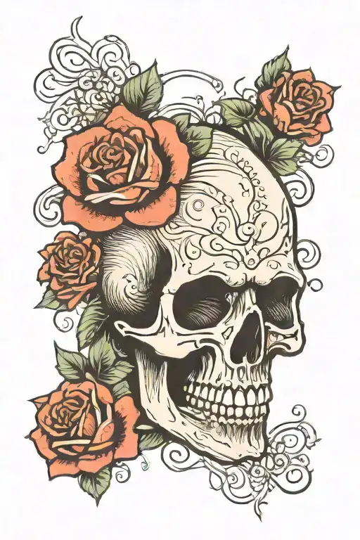Skull And Roses