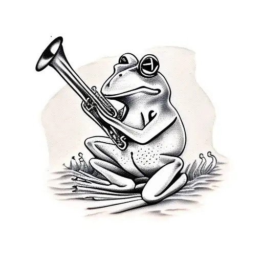 Frog Playing Trumpet