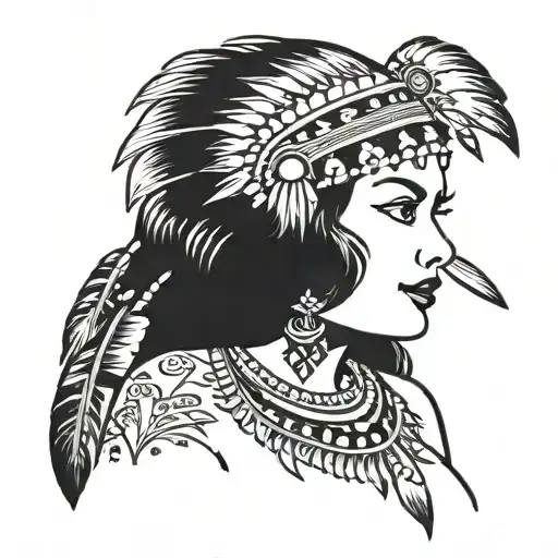 Betty Boop Native American Woman