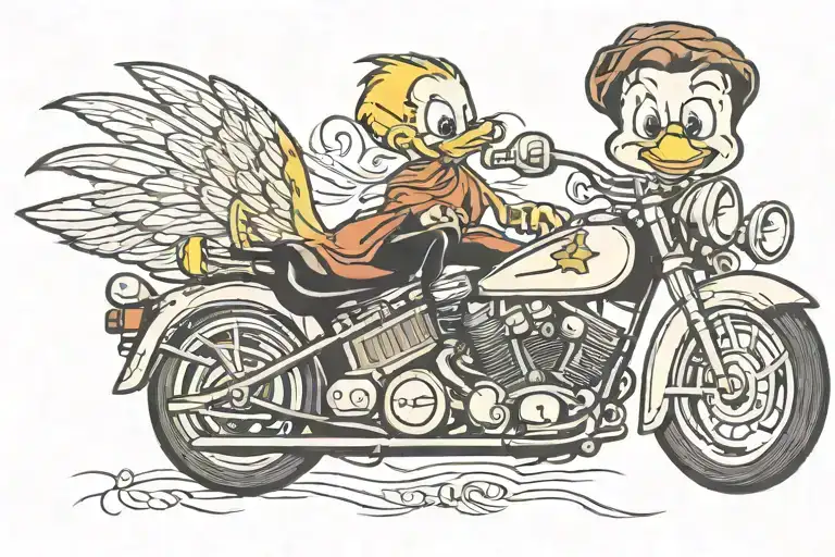 Tweety Bird Riding A Motorcycle