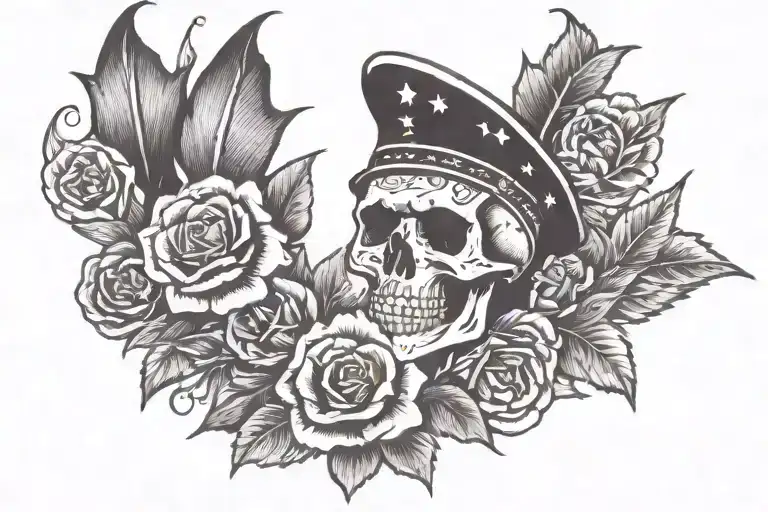 American Traditional Tattoo Featuring Designs Regarding The Origins Of My Last Name Being Manning