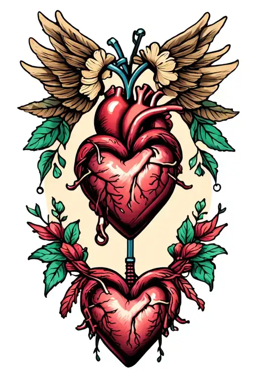 4 Humans Hearts Connected