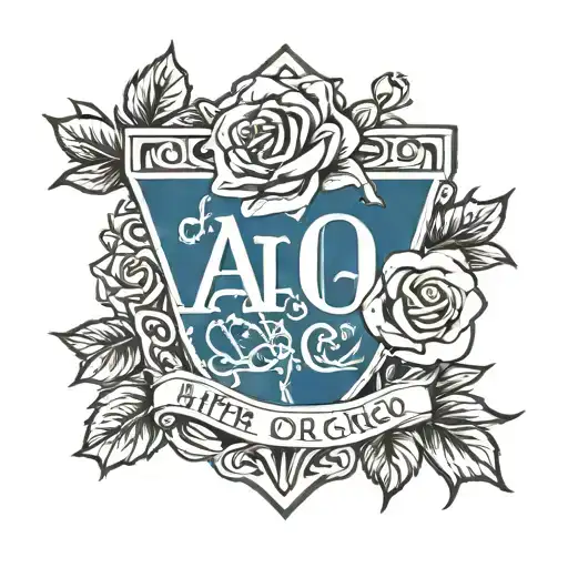 Alpha Phi Omega Crest With Roses
