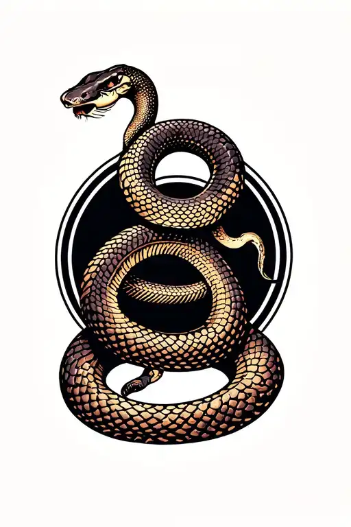 Snake And Virgo Symbol