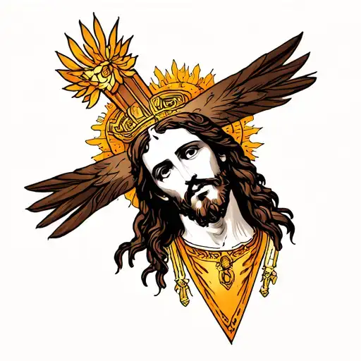 Christ In The Traditional Tattoo Style Tattoo Design