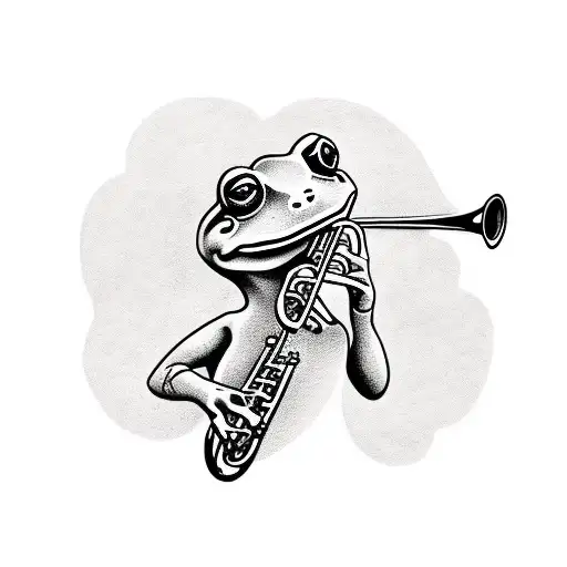 Frog Playing Trumpet