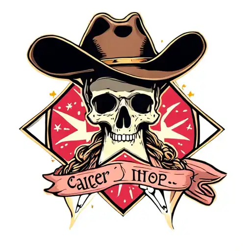 Cancer Star Of Hope With A Cowboy Hat On Top