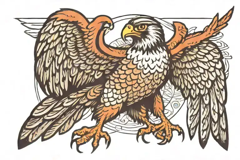 Falcon Holding A Fat Man In Its Talons