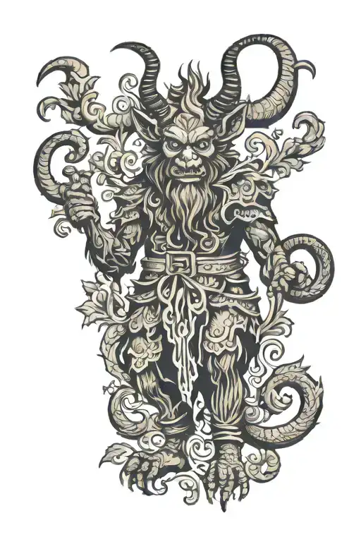 Krampus Full Body Shaped Like