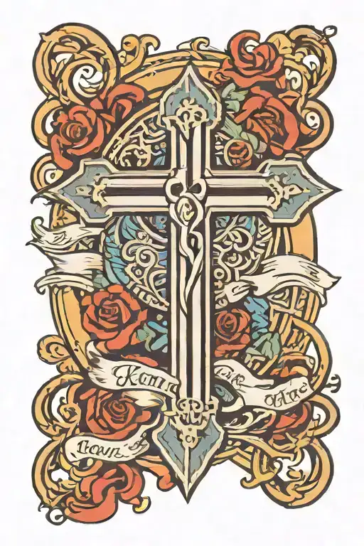 Cross With Letter K Circled With Hail The Cross Our Only Hope