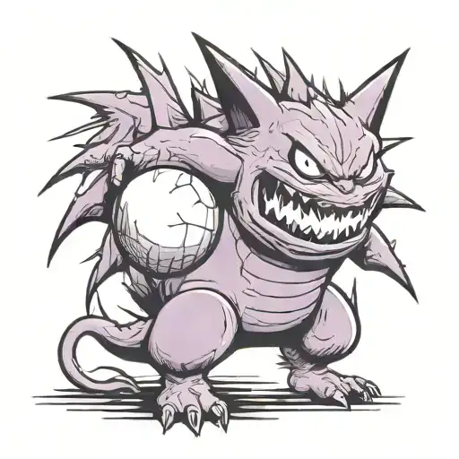 Gengar Battling With Shadow Ball