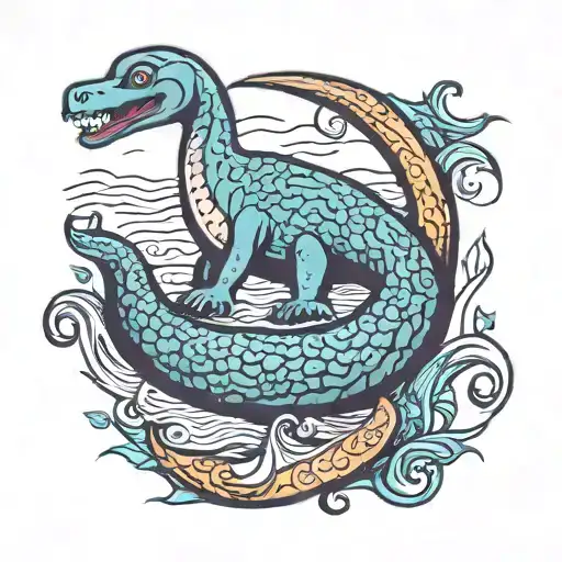 A Whimsical Design Featuring A Lochness Monster As A Nod To Your Occupation As A 'Loch'