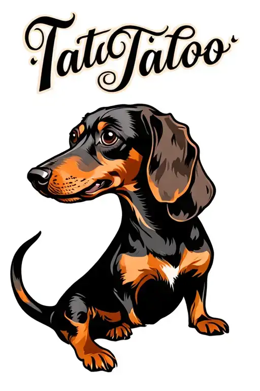 American Traditional Dachshund That Has Been Elongated And Is Wavey