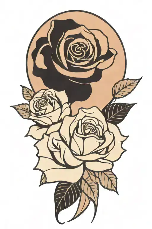 Rose Bouquet Outline