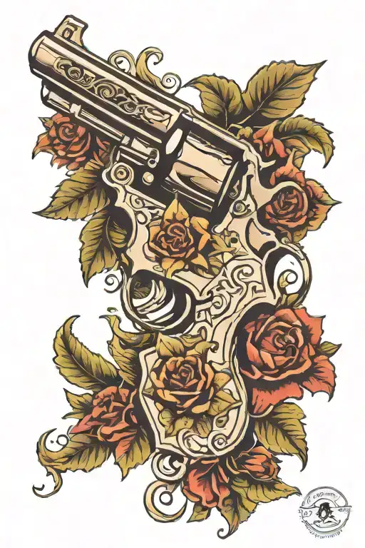 Revolver Made Of Vines Forming