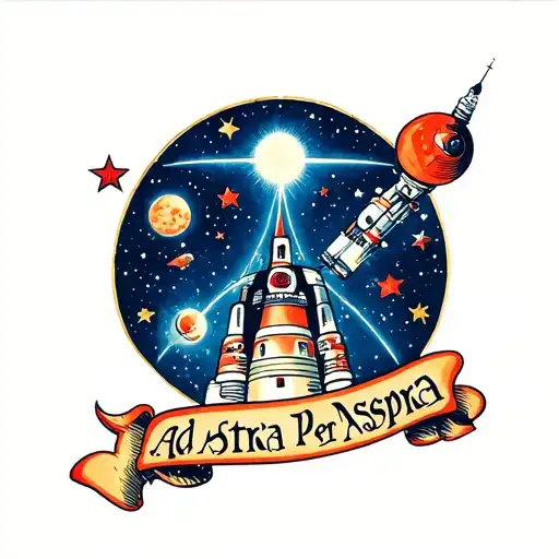 Ad Astra Per Aspera With Space Theme