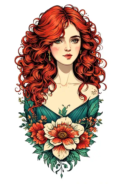 Red Hair Older Protection Strength Wisdom