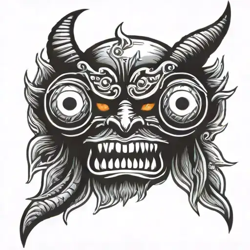 Demon Mask With Three Eyes