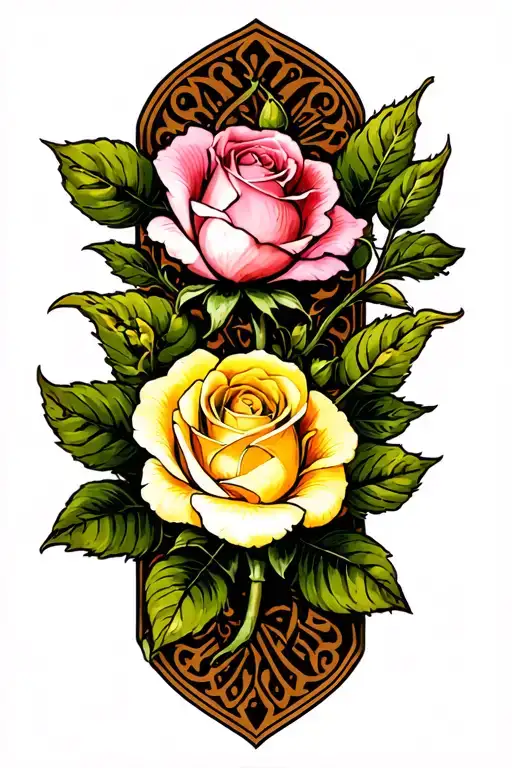 Pink And Yellow Roses