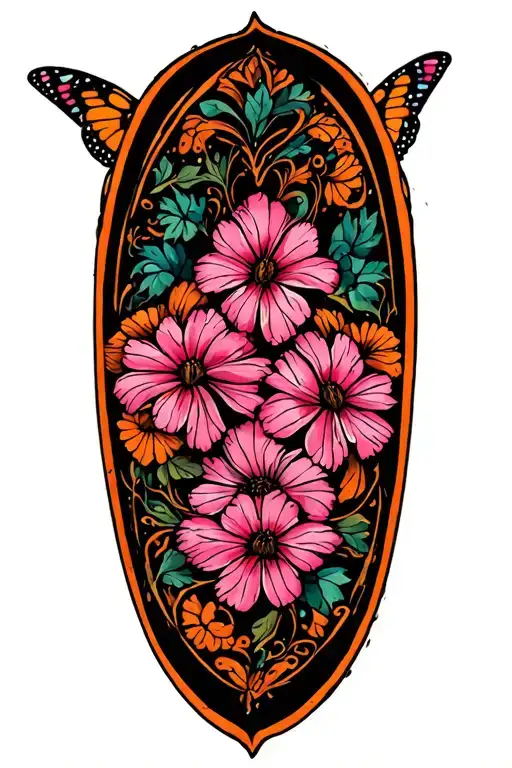 Pink And Orange Butterfly