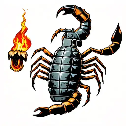 Scorpio With A Grenade