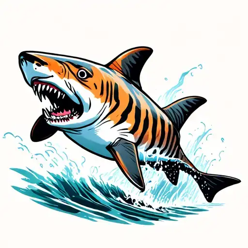Tiger Shark Jumping