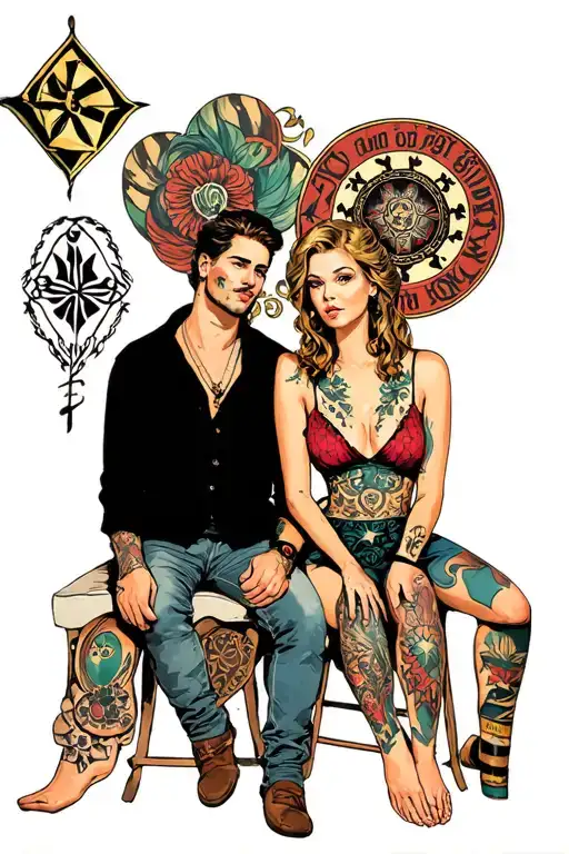 Name Debbie Maree And Jon Sitting Next To Different Symbols