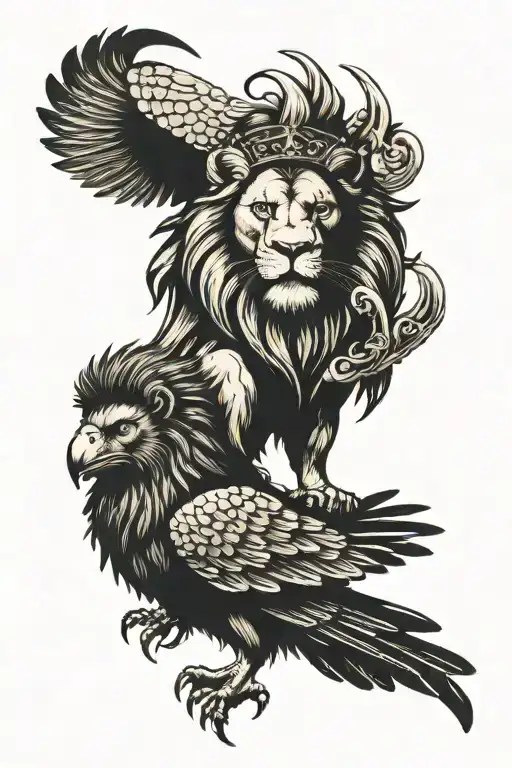 Lion And Raven