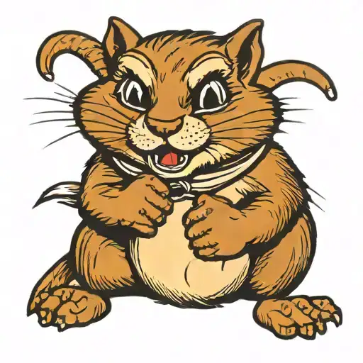 A Chipmunk Boxer Throwing A Punch