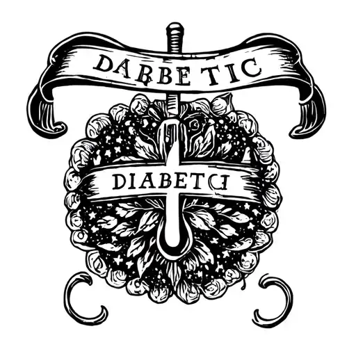 Diabetic Symbol With Wording