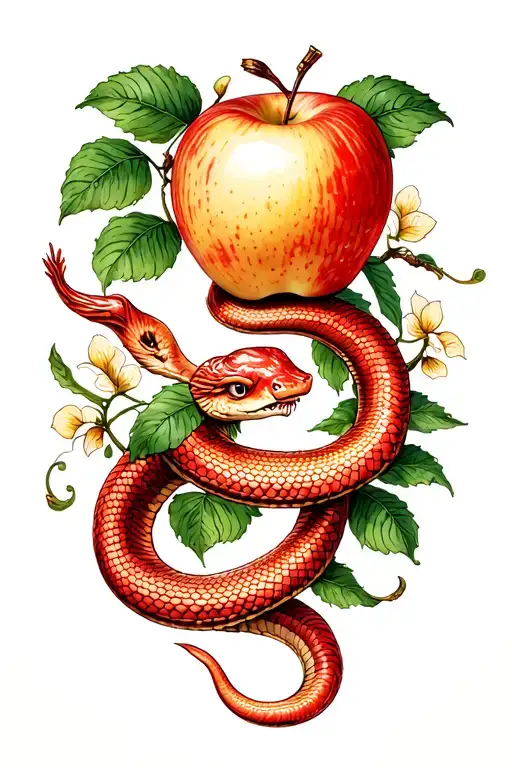 Serpent With Apple