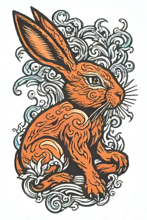 Fire Rabbit Sitting