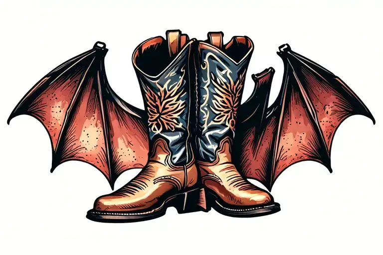 Cowboy Boots Hanging Bat