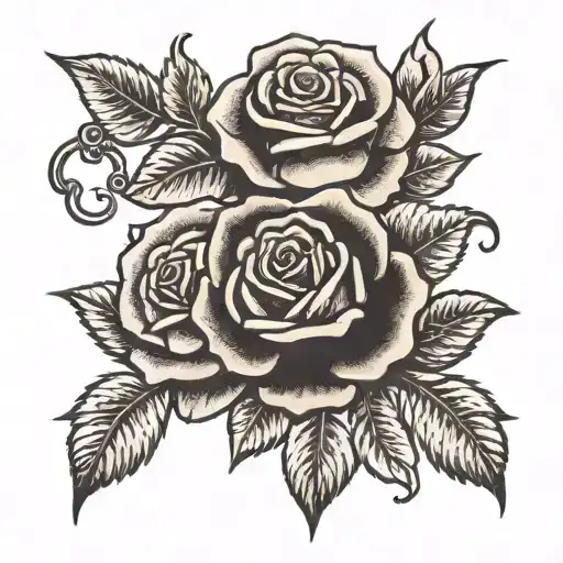 Roses Tattoo Old School Black