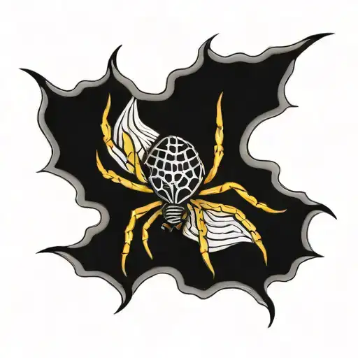 Spider Tattoo Old School Black