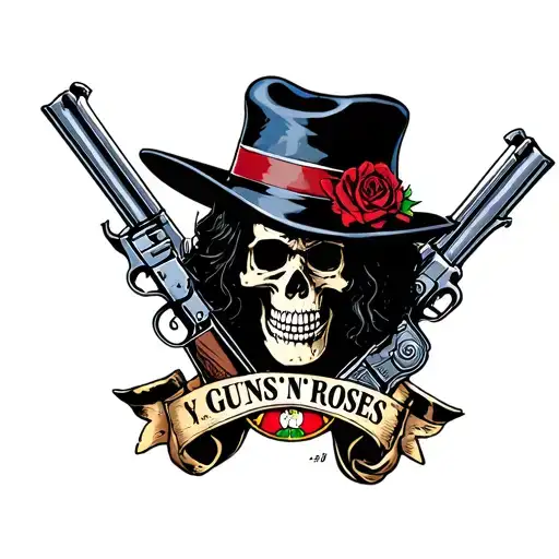 Slash Hat Skull Guns N Roses Ba