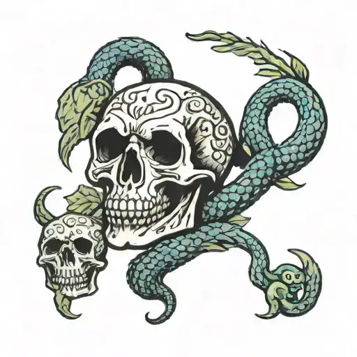 Skull And Snake